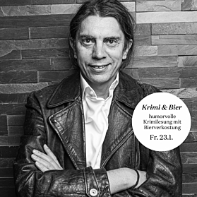 Krimilesung und Bierverkostung